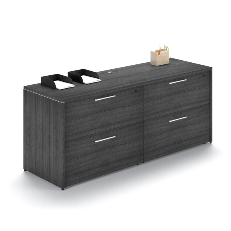 Credenza with 4 Drawer Lateral File