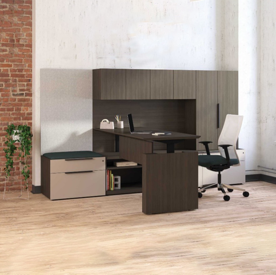 JSI Flux Private Office Height Adjustable Executive Desk